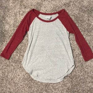 3/4 sleeve baseball tee
